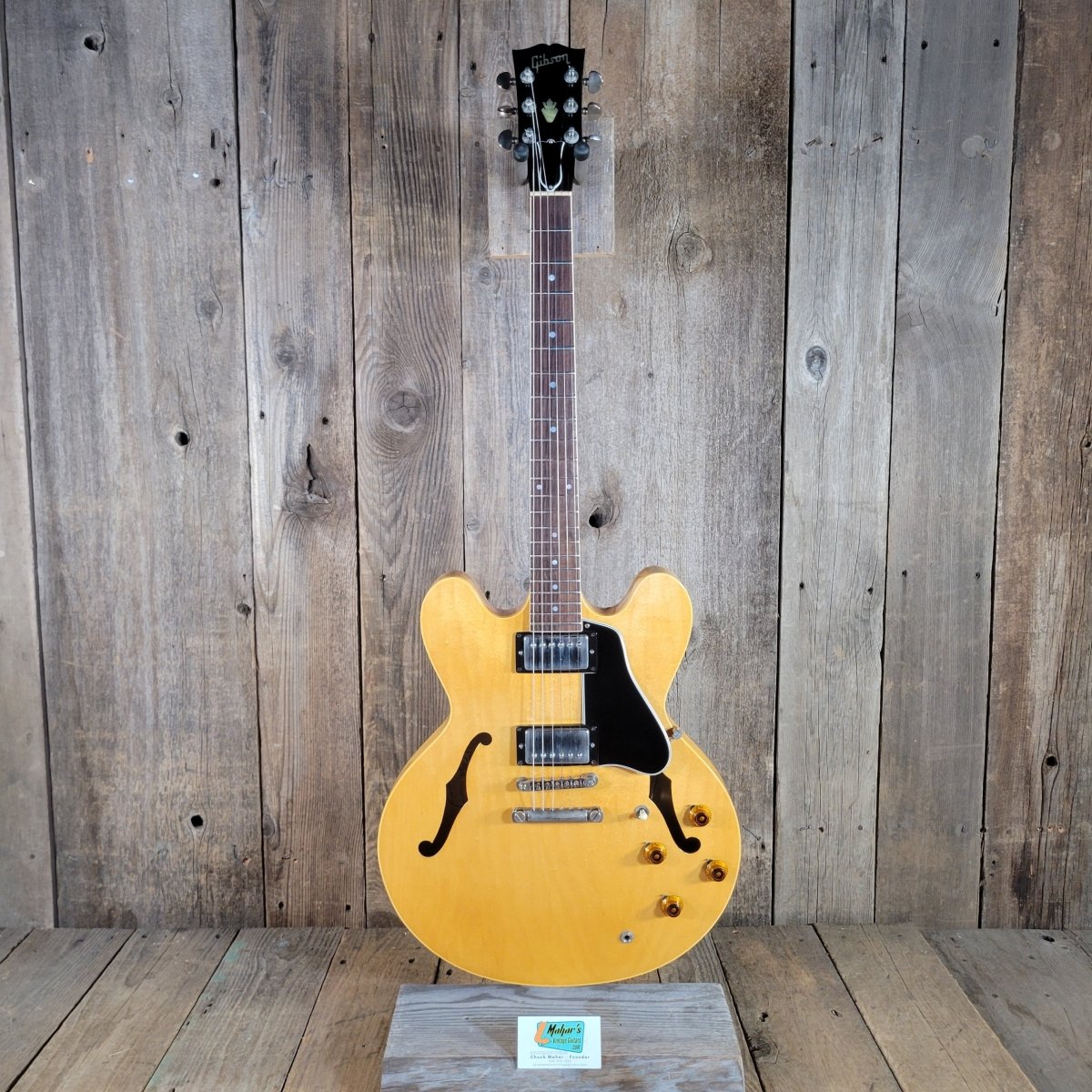 Gibson 1982 ES-335 Dot Reissue Blonde Mint - Mahar's Vintage Guitars