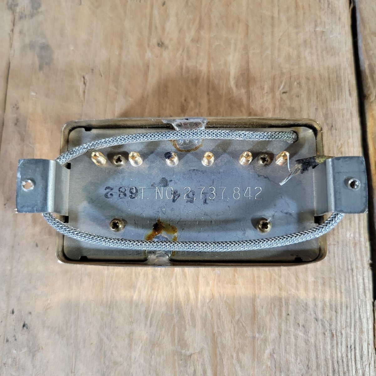Gibson 1982 Shaw NOS Patent Number Humbucker - Gold - Mahar's Vintage Guitars