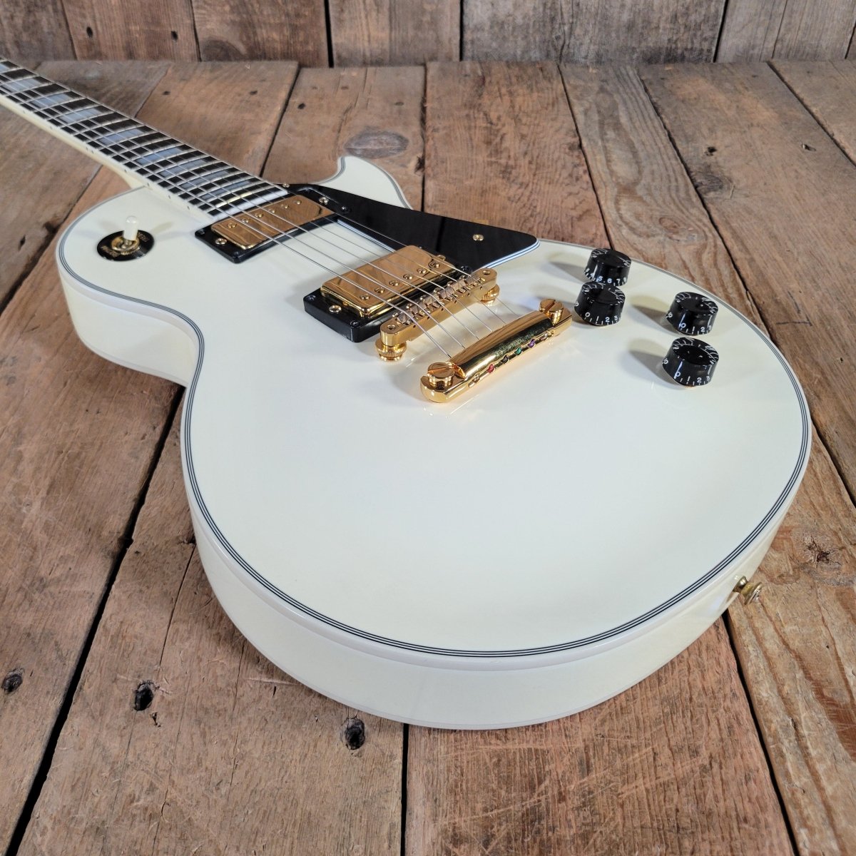 Gibson 1989 Les Paul Custom Alpine White w/ Original Case Near Mint - Mahar's Vintage Guitars