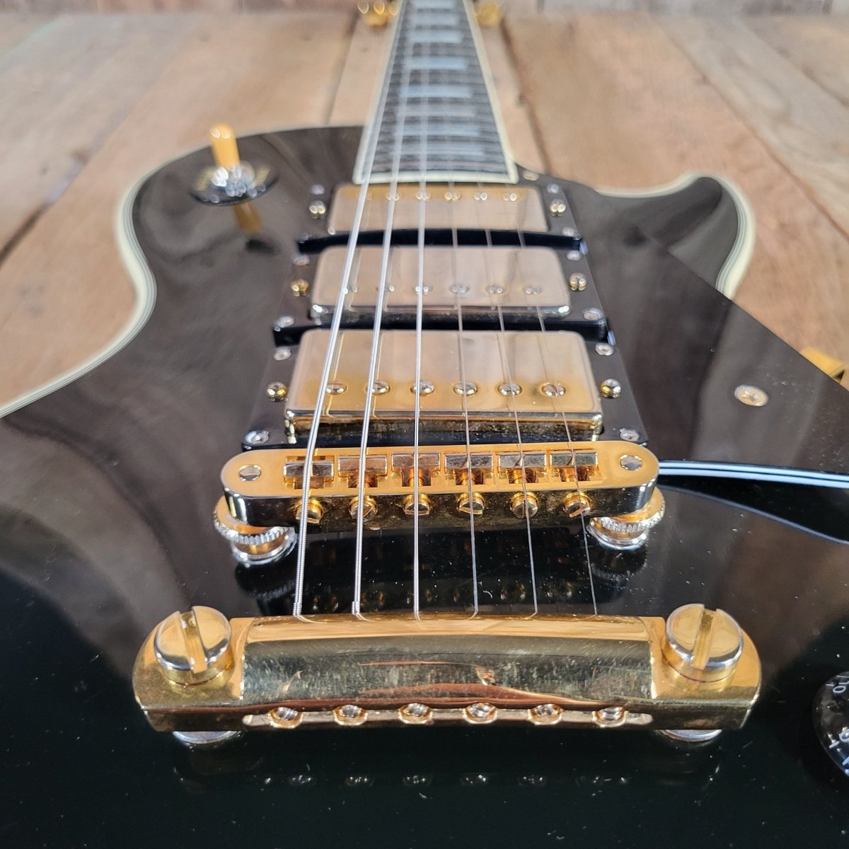 Gibson 1996 Les Paul Custom 57 Black Beauty 3PU Duncan Antiquity Seth Lover - Mahar's Vintage Guitars