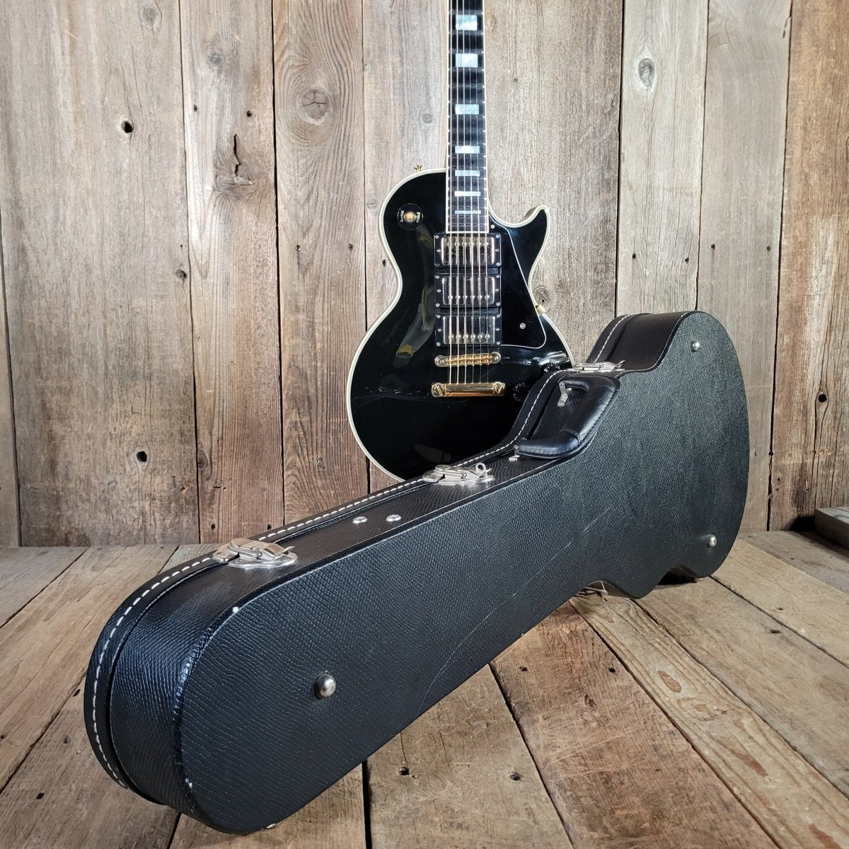 Gibson 1996 Les Paul Custom 57 Black Beauty 3PU Duncan Antiquity Seth Lover - Mahar's Vintage Guitars