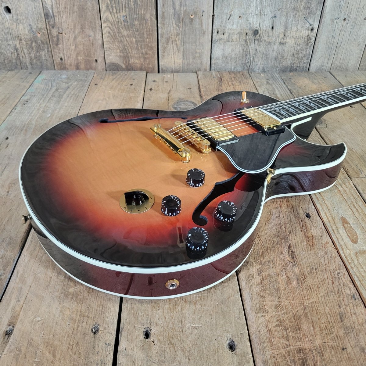Gibson ES-137 Custom Sunburst PAF Gold Hardware | Mahar's
