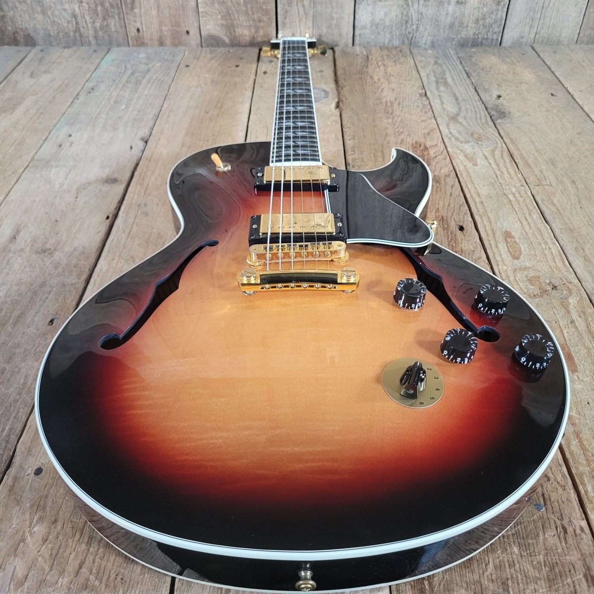 Gibson ES-137 Custom Sunburst PAF Gold Hardware | Mahar's