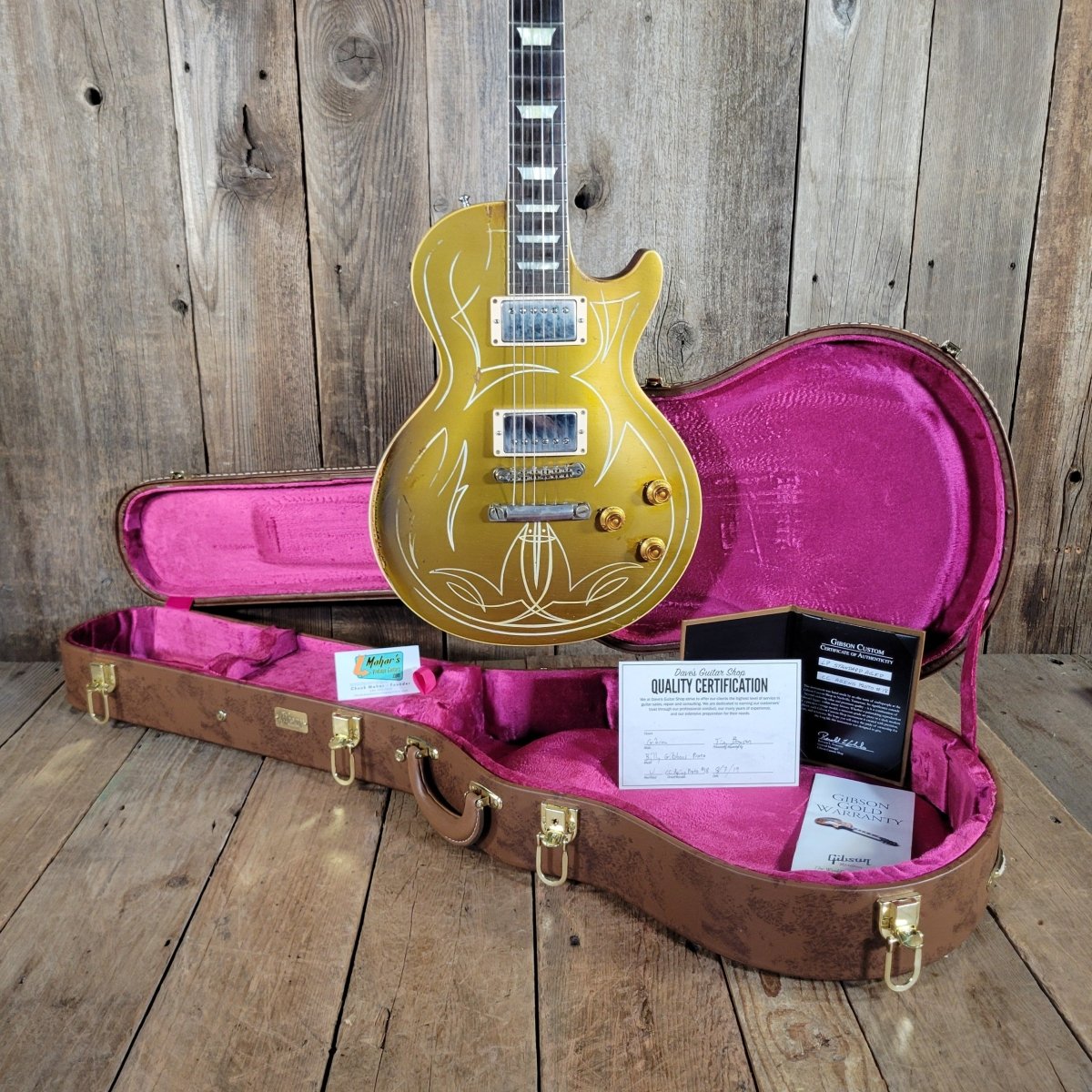 Gibson 2019 Les Paul Billy Gibbons Prototype 18 Aged Gold - Mahar's Vintage Guitars