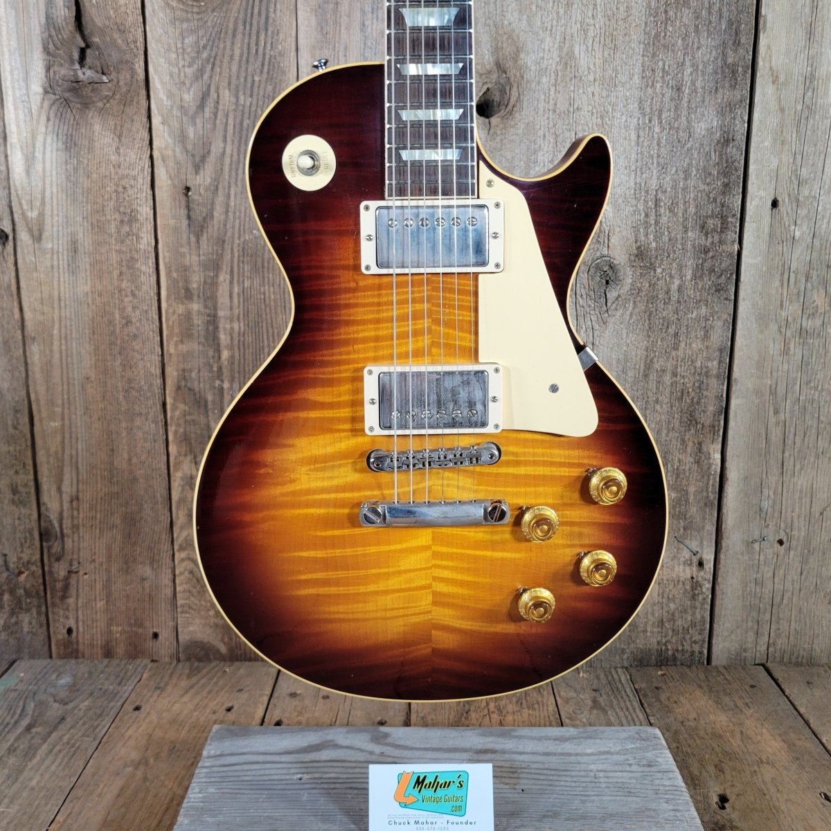 Gibson 2022 Les Paul R9 Murphy Lab Sunburst Ultra Light Aged - Mahar's Vintage Guitars