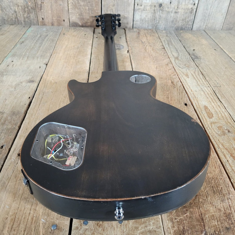 Gibson BFG "Gator" Les Paul Trans Black 2012 – Unique Raw - Finish USA Electric Guitar - Mahar's Vintage Guitars