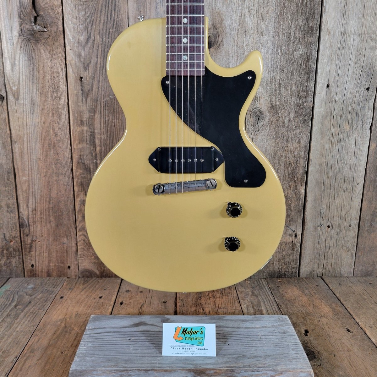 Gibson Custom Shop 1957 Les Paul Junior Single Cut TV Yellow 2024 VOS w/ Case & COA - Mahar's Vintage Guitars