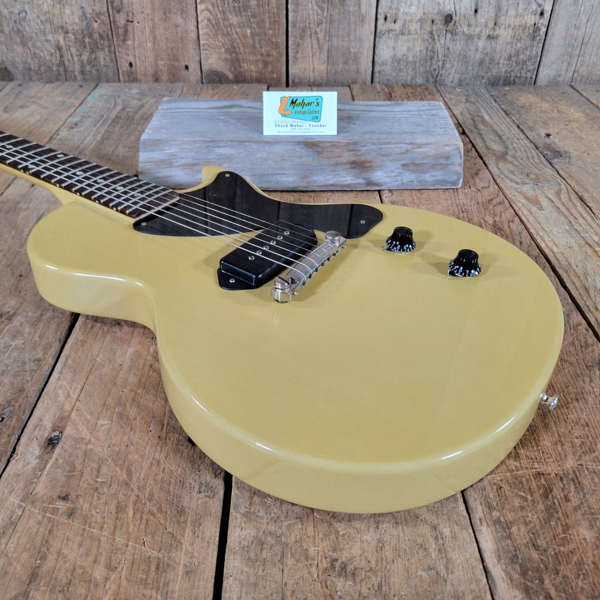 Gibson Custom Shop 1957 Les Paul Junior Single Cut TV Yellow 2024 VOS w/ Case & COA - Mahar's Vintage Guitars