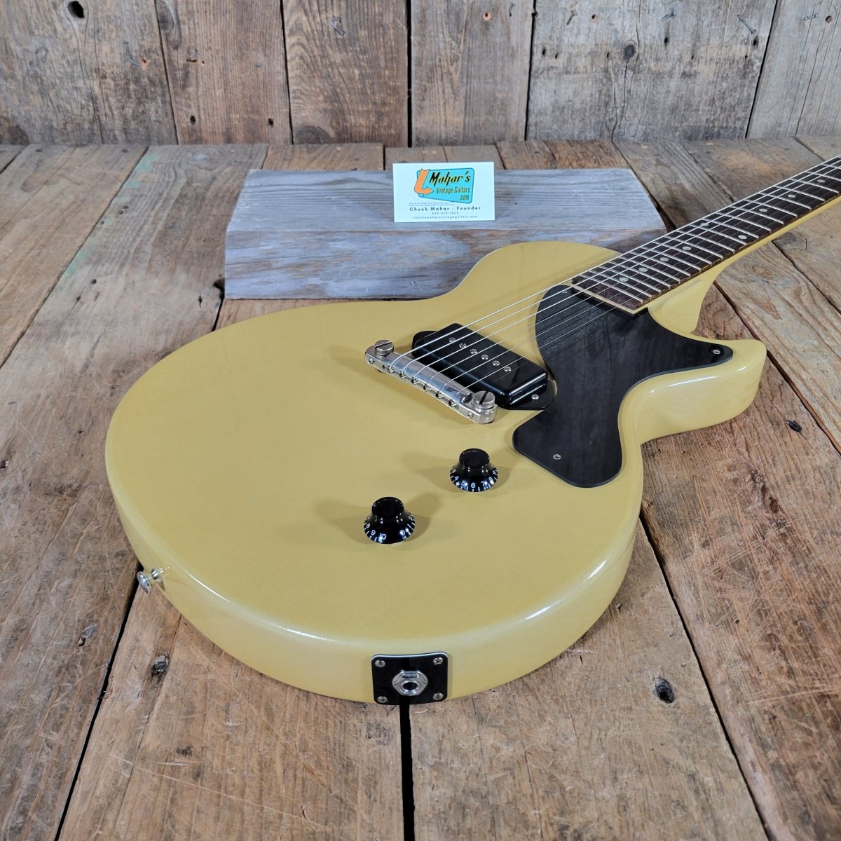 Gibson Custom Shop 1957 Les Paul Junior Single Cut TV Yellow 2024 VOS w/ Case & COA - Mahar's Vintage Guitars