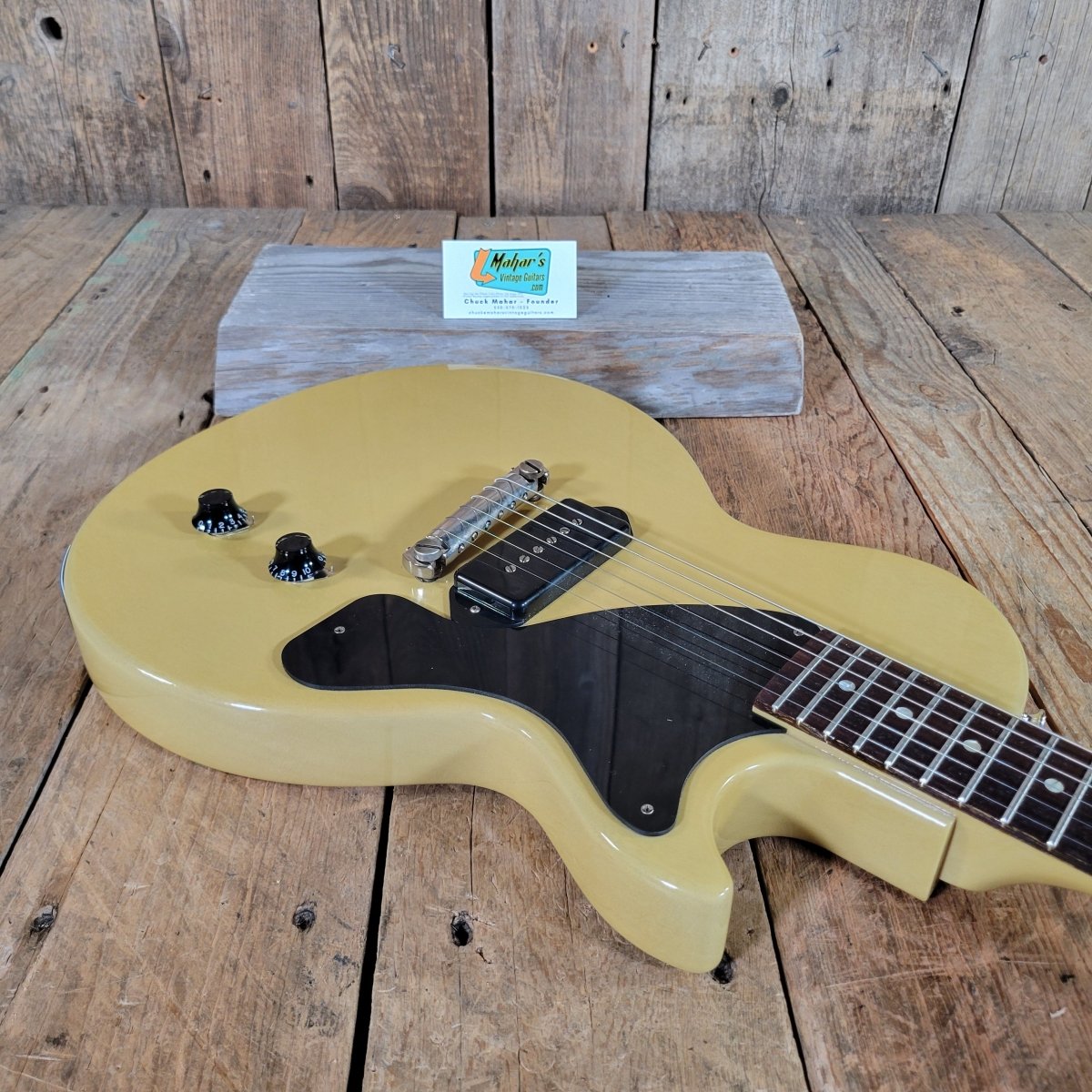 Gibson Custom Shop 1957 Les Paul Junior Single Cut TV Yellow 2024 VOS w/ Case & COA - Mahar's Vintage Guitars