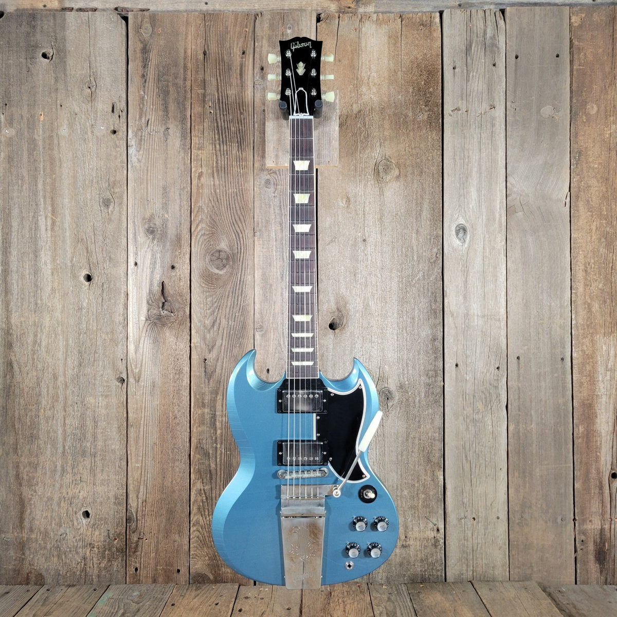 Gibson Custom Shop ’64 SG Standard Reissue – Murphy Lab Ultra Light Aging, Pelham Blue, Maestro Vibrola 2024 - Mahar's Vintage Guitars
