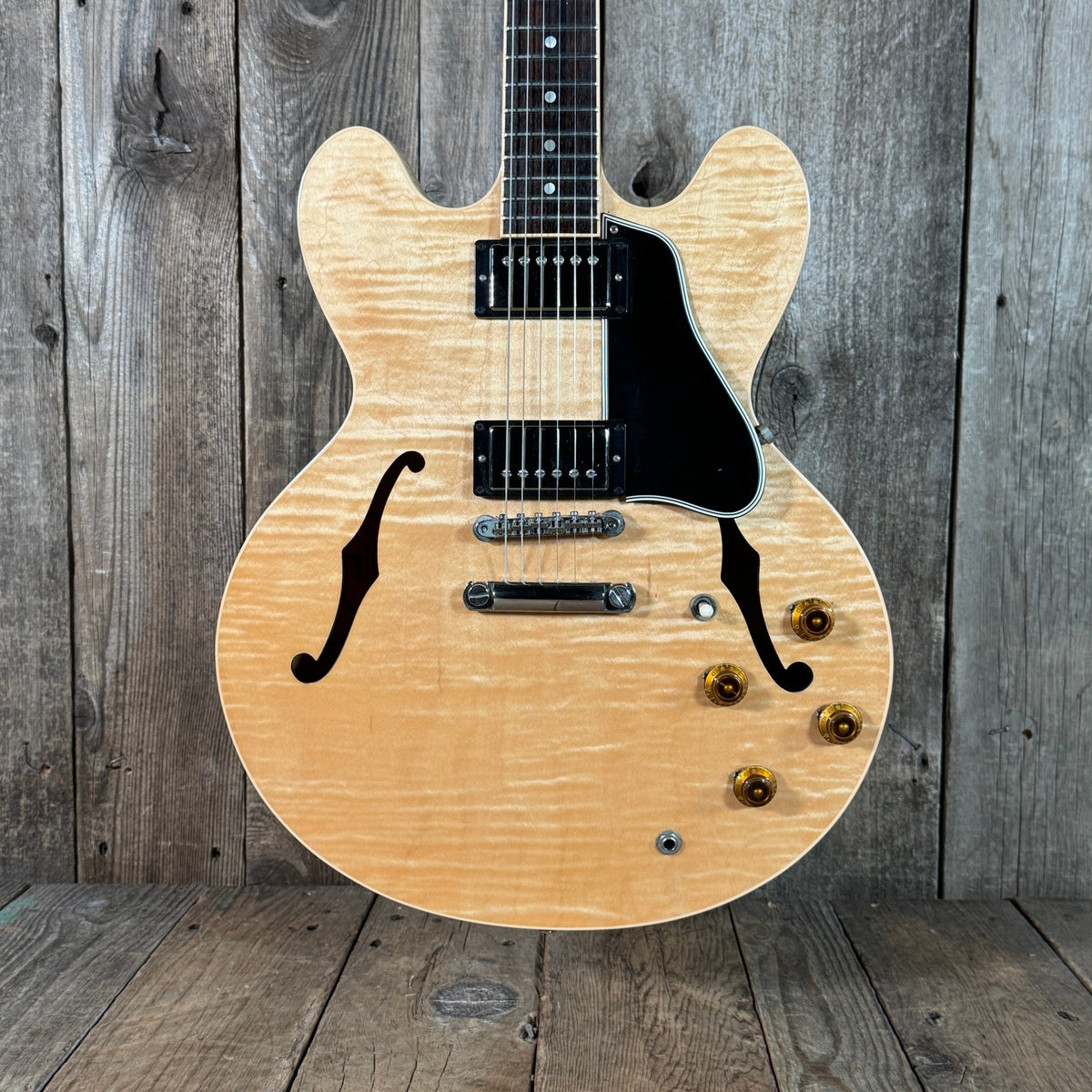 Gibson ES - 335 Dot Neck Reissue Figured Blonde 2007 Semi Hollow Electric Guitar - Mahar's Vintage Guitars