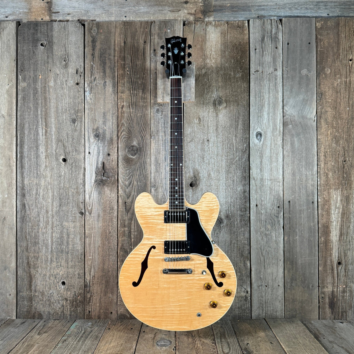 Gibson ES - 335 Dot Neck Reissue Figured Blonde 2007 Semi Hollow Electric Guitar - Mahar's Vintage Guitars
