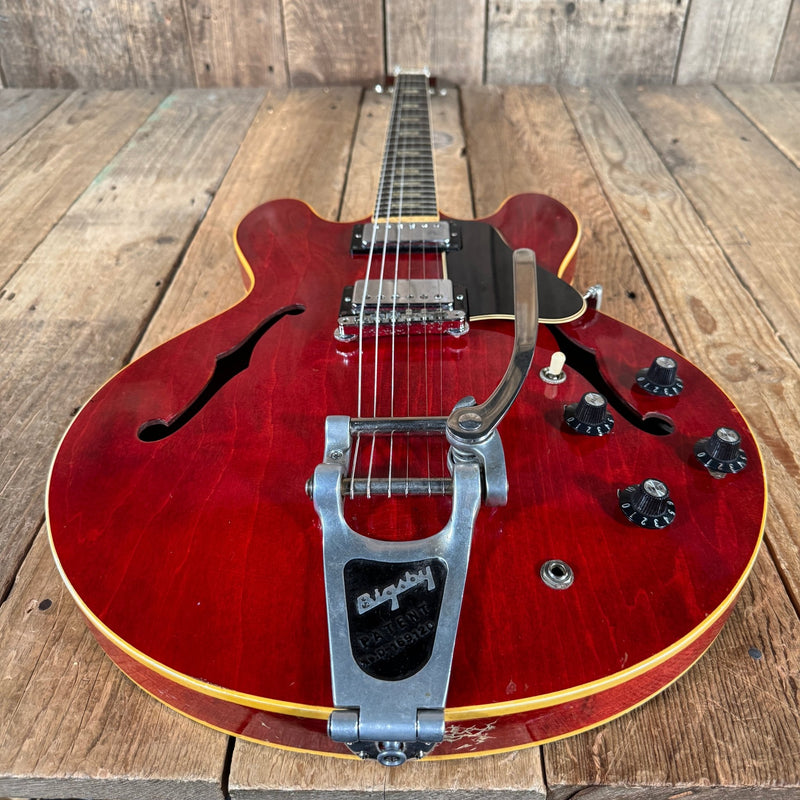 Gibson ES - 335 TDC Custom 1968 With Stock Bigsby Cherry Vintage Electric Guitar - Mahar's Vintage Guitars
