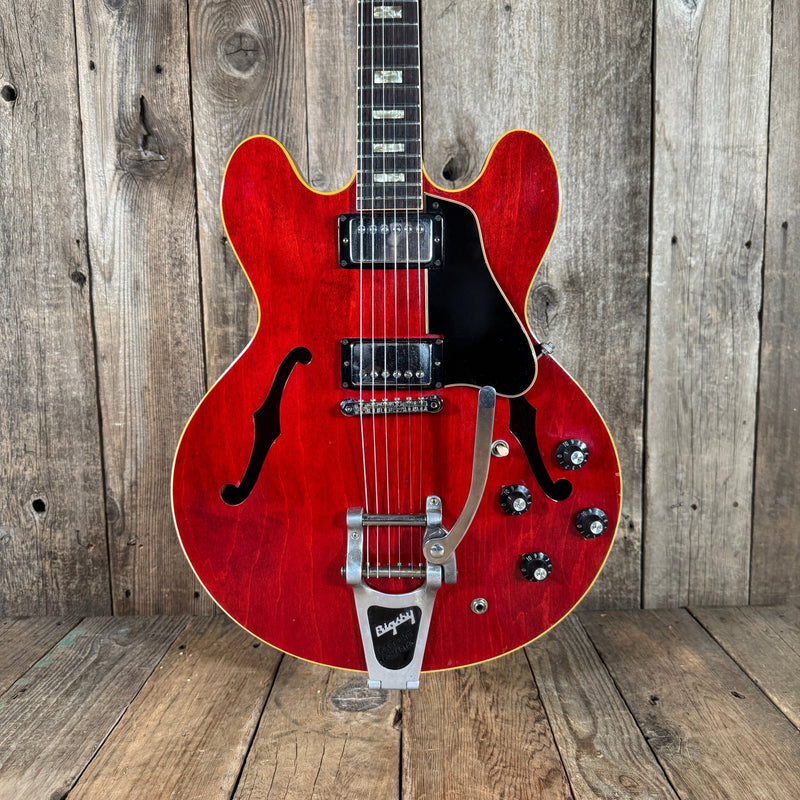 Gibson ES - 335 TDC Custom 1968 With Stock Bigsby Cherry Vintage Electric Guitar - Mahar's Vintage Guitars