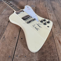 Gibson Firebird V reissue Johnny Winter signed 1991 Alpine White - Mahar's Vintage Guitars