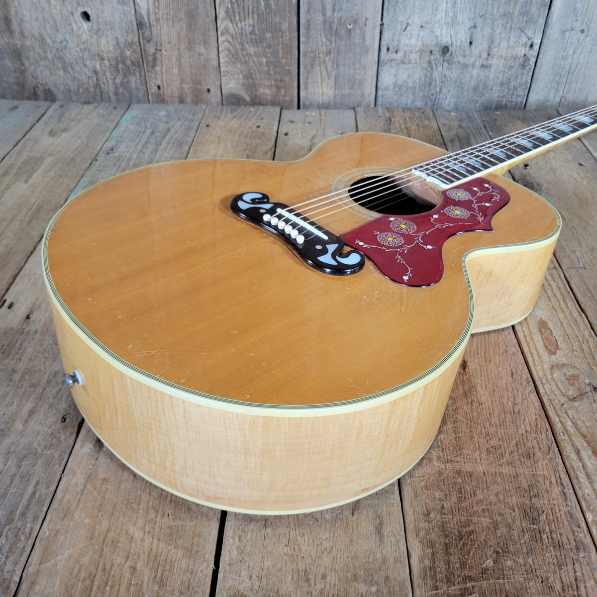 Gibson J - 200N 1968 Blonde – Original Case & Hang Tag, Vintage Acoustic - Mahar's Vintage Guitars
