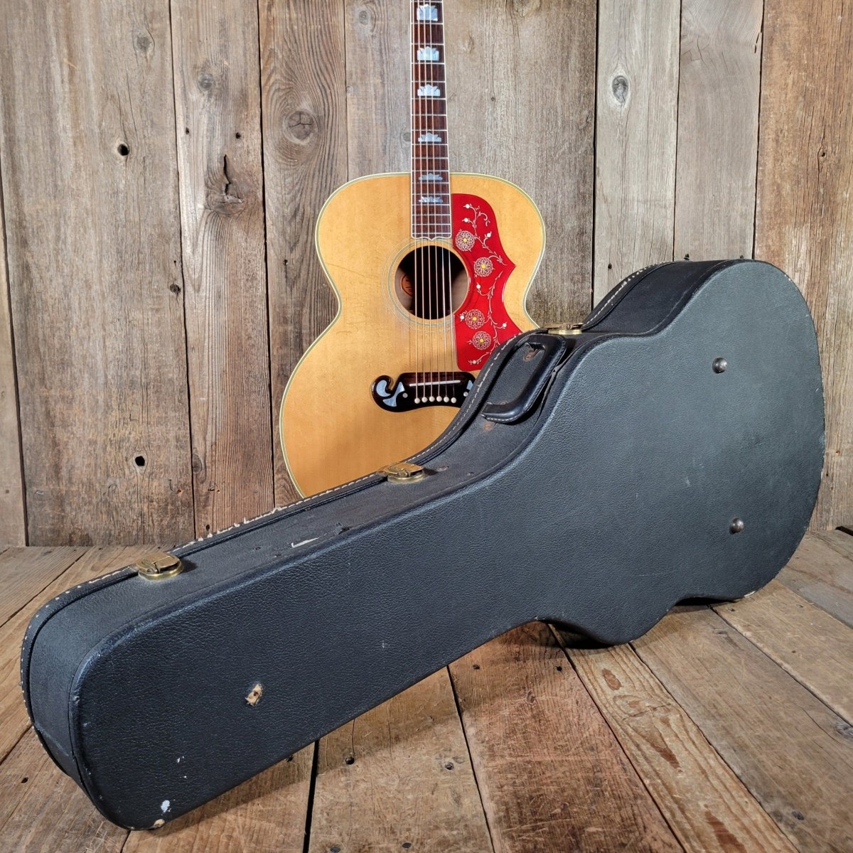Gibson J - 200N 1968 Blonde – Original Case & Hang Tag, Vintage Acoustic - Mahar's Vintage Guitars