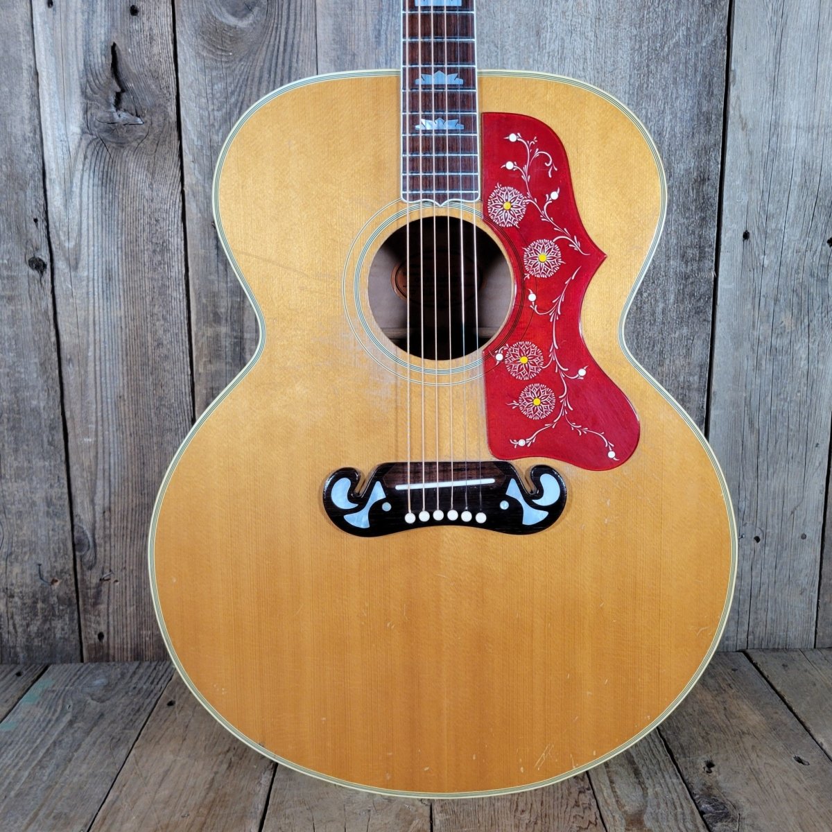 Gibson J - 200N 1968 Blonde – Original Case & Hang Tag, Vintage Acoustic - Mahar's Vintage Guitars