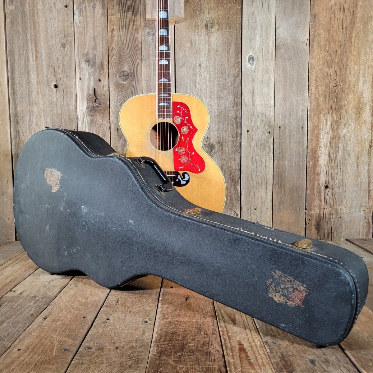 Gibson J - 200N 1968 Blonde – Original Case & Hang Tag, Vintage Acoustic - Mahar's Vintage Guitars