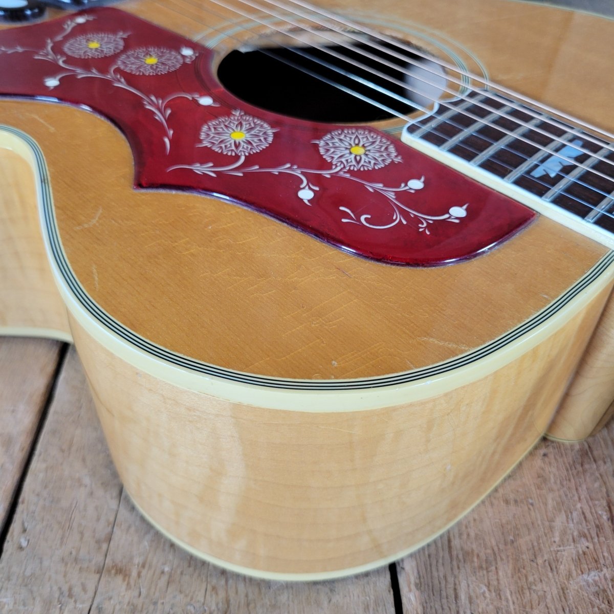 Gibson J - 200N 1968 Blonde – Original Case & Hang Tag, Vintage Acoustic - Mahar's Vintage Guitars