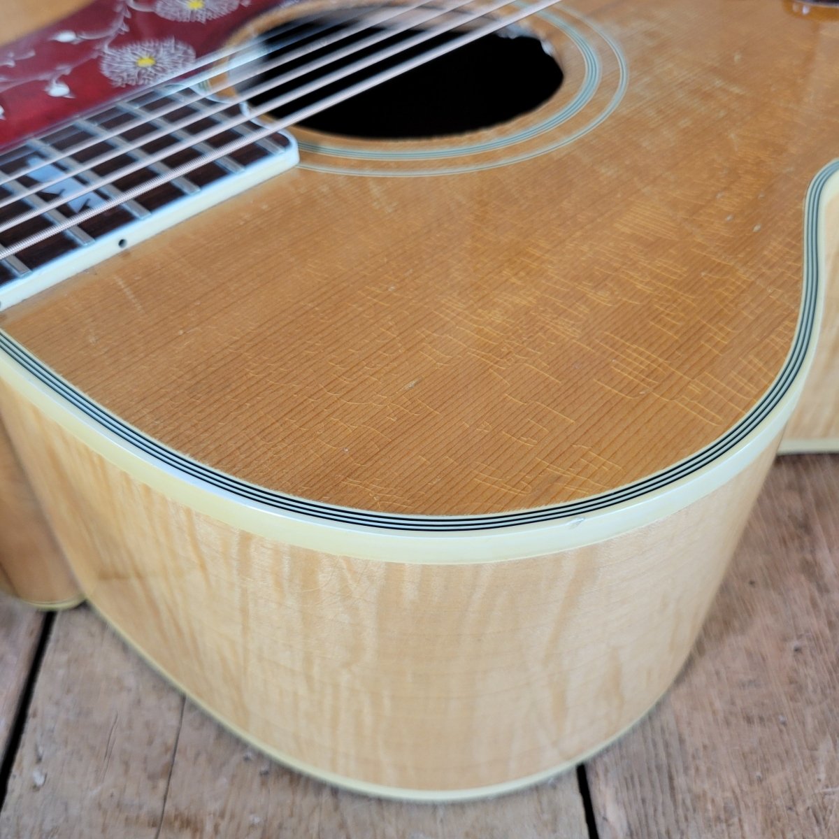 Gibson J - 200N 1968 Blonde – Original Case & Hang Tag, Vintage Acoustic - Mahar's Vintage Guitars