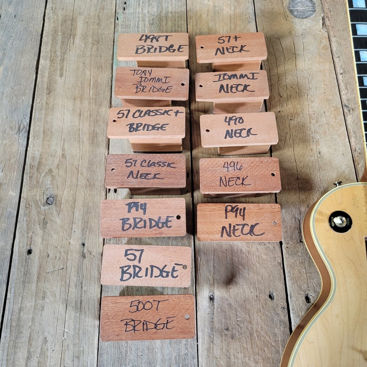 Gibson Les Paul Custom 1999 Pickup Demo — 6 Sets, Natural - Mahar's Vintage Guitars