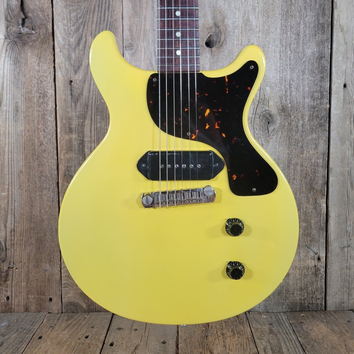 Gibson Les Paul Junior 1959 – Refin TV Yellow, Vintage Double Cut - Mahar's Vintage Guitars