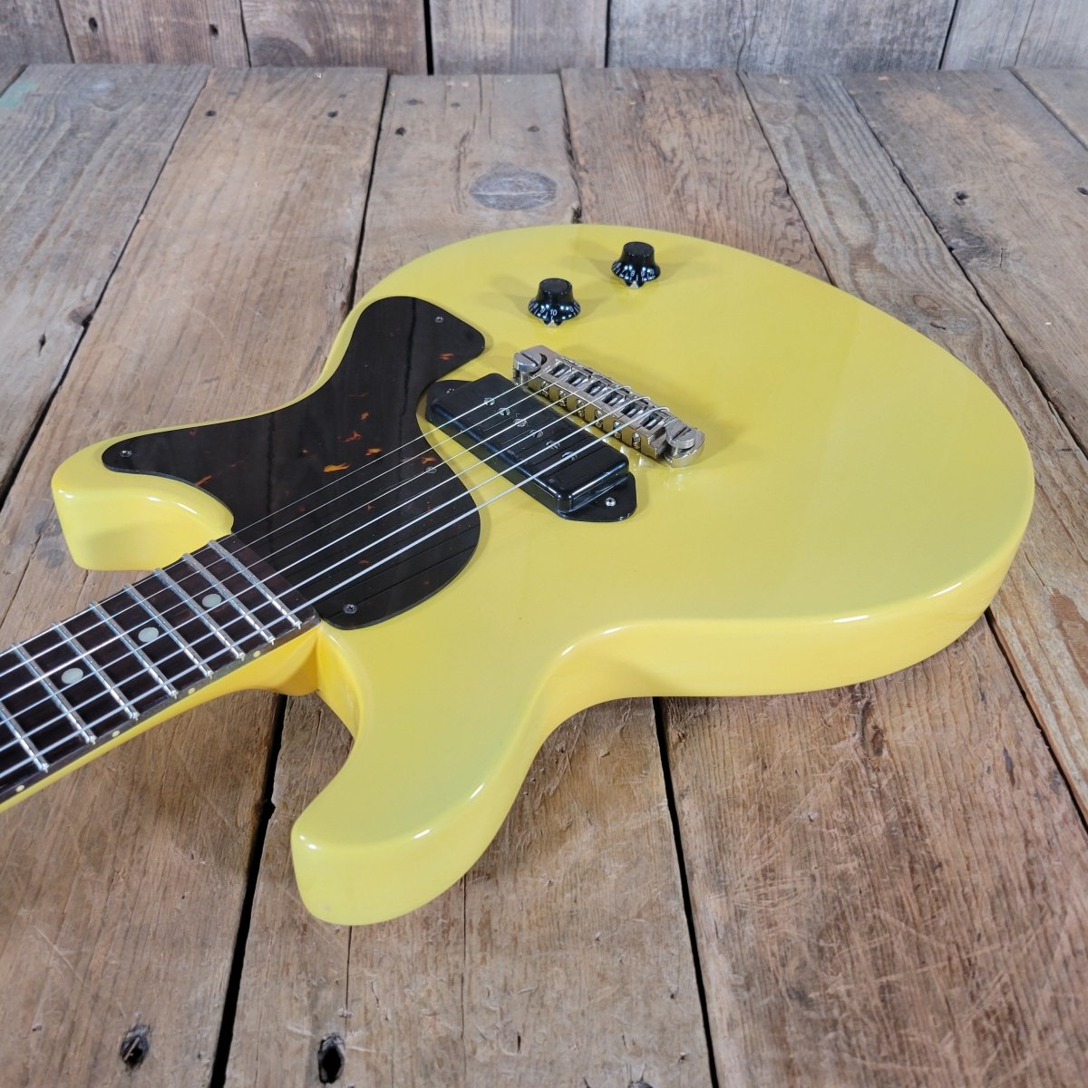 Gibson Les Paul Junior 1959 – Refin TV Yellow, Vintage Double Cut - Mahar's Vintage Guitars