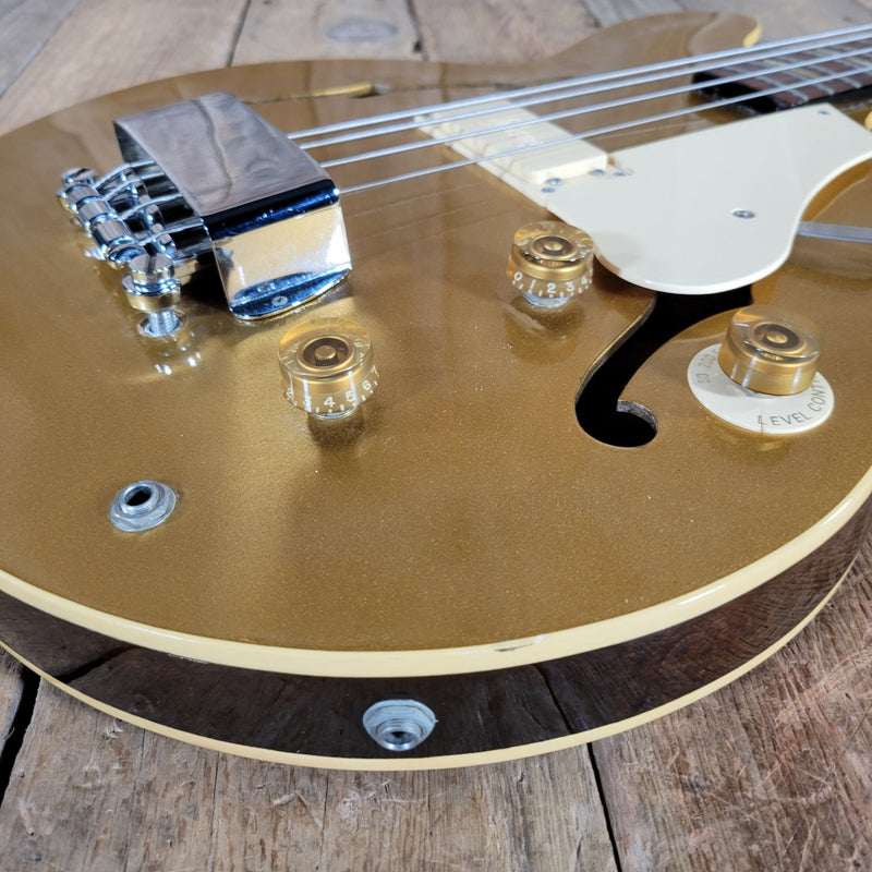 Gibson Les Paul Signature Bass – Vintage Gold Finish, Semi - Hollow Body 1974 - Mahar's Vintage Guitars