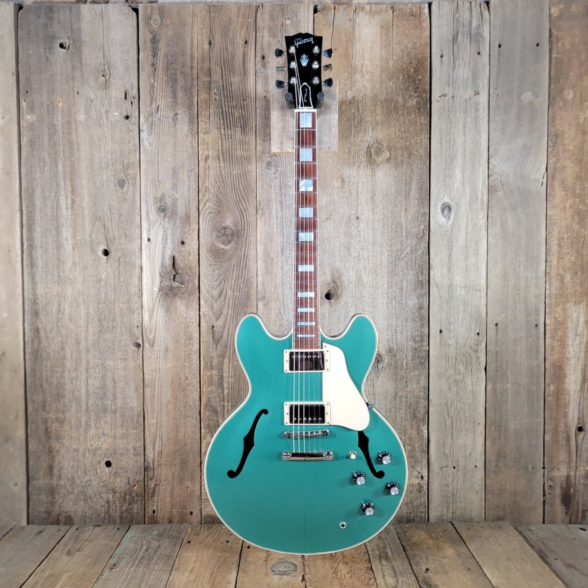 Gibson Memphis Big Block Retro ES - 335 2018 Limited Emerald Green - Mahar's Vintage Guitars