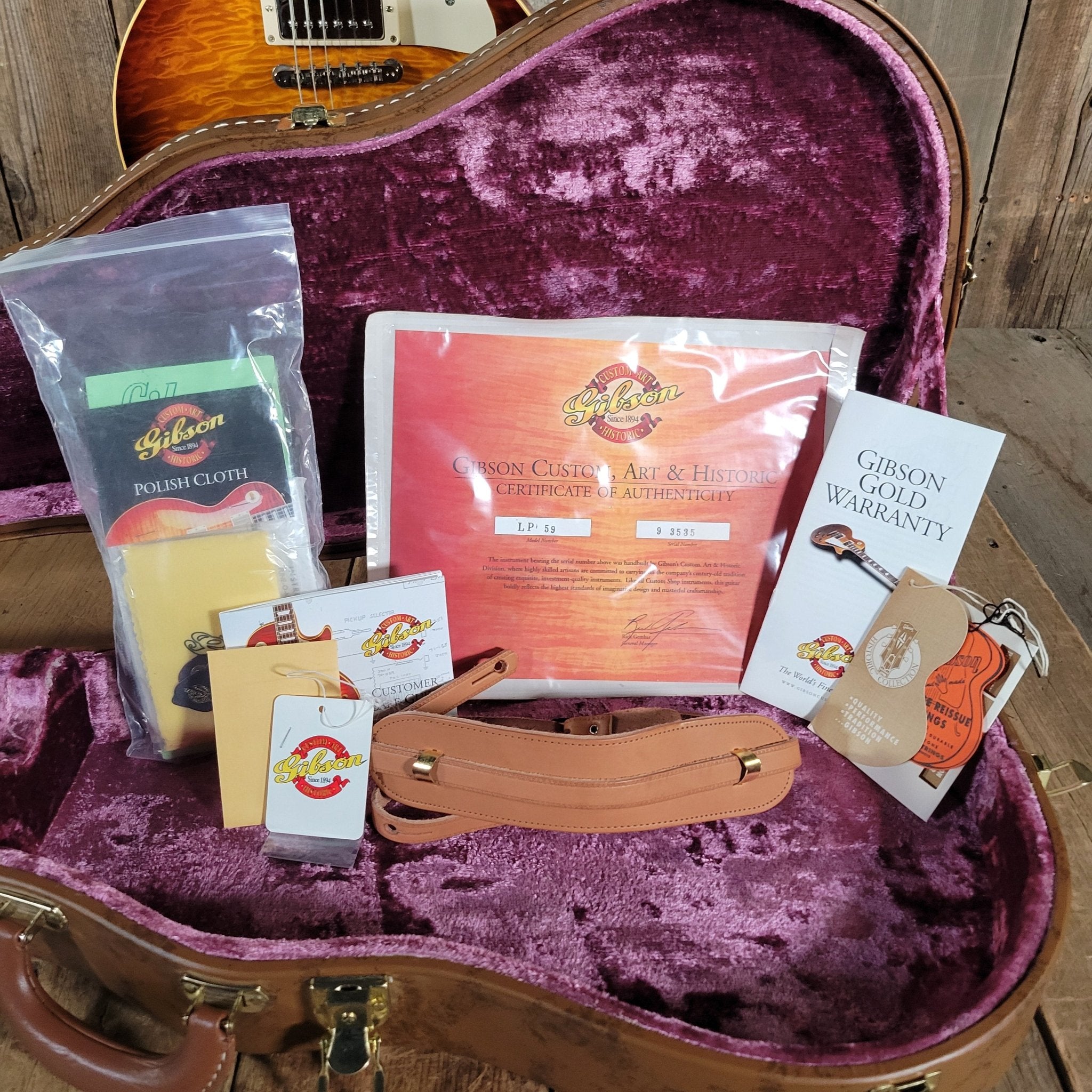 Gibson MINT Les Paul R9 LP59 Brazilian Fretboard Custom Art & Historic 2003 - Mahar's Vintage Guitars