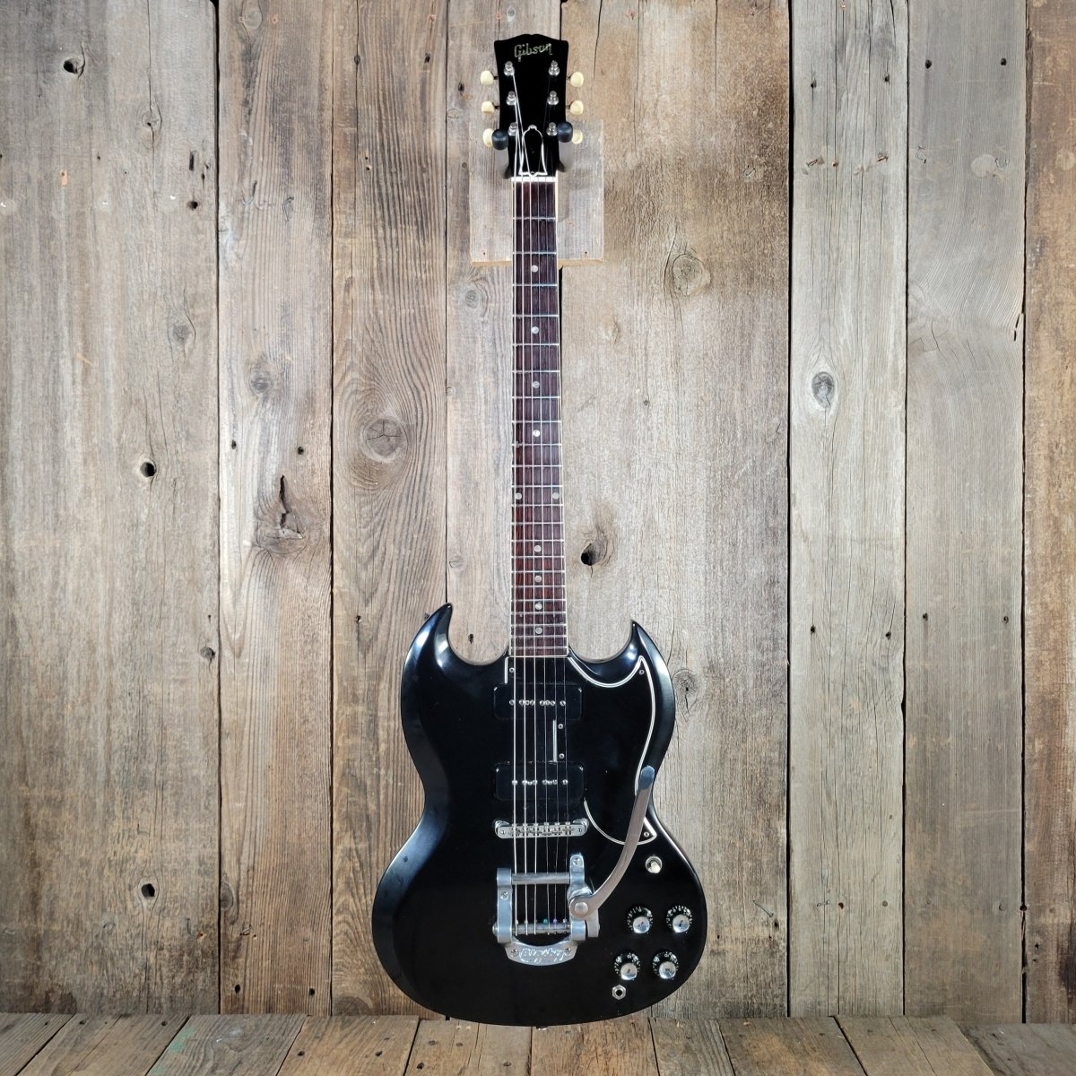 Gibson SG Special 1965 Refinished Player's Guitar Black with Late 60s Case - Mahar's Vintage Guitars