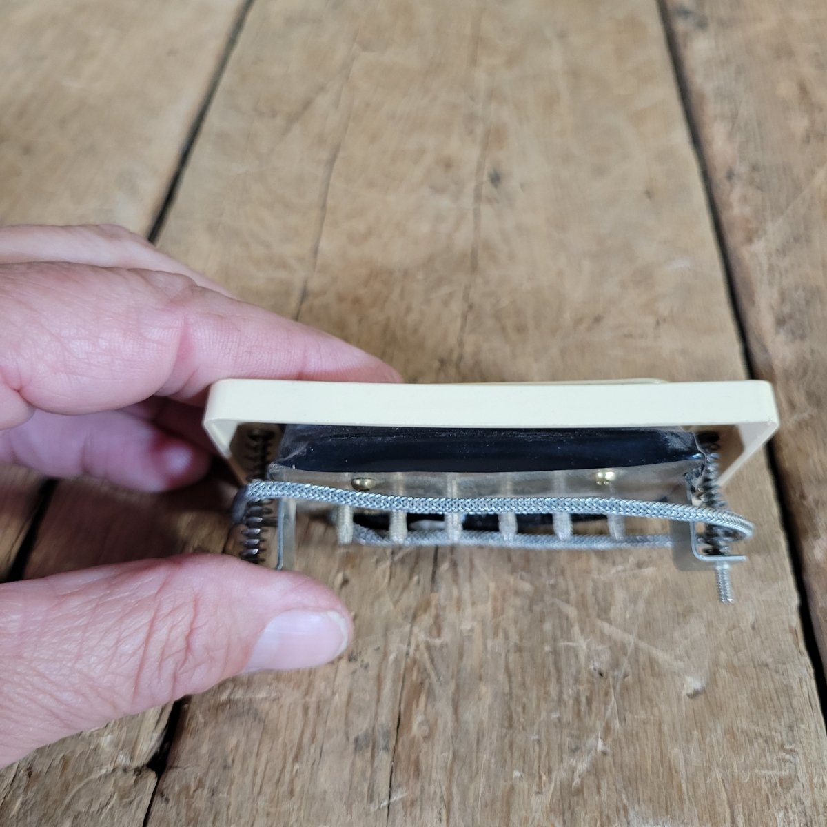 Gibson Shaw NOS Patent Number Humbucker 1980s Double Cream With Ring and Screws - Mahar's Vintage Guitars