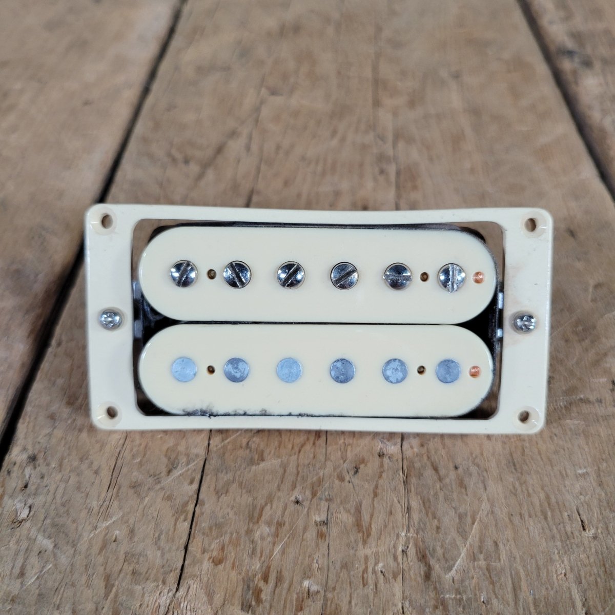 Gibson Shaw NOS Patent Number Humbucker 1980s Double Cream With Ring and Screws - Mahar's Vintage Guitars
