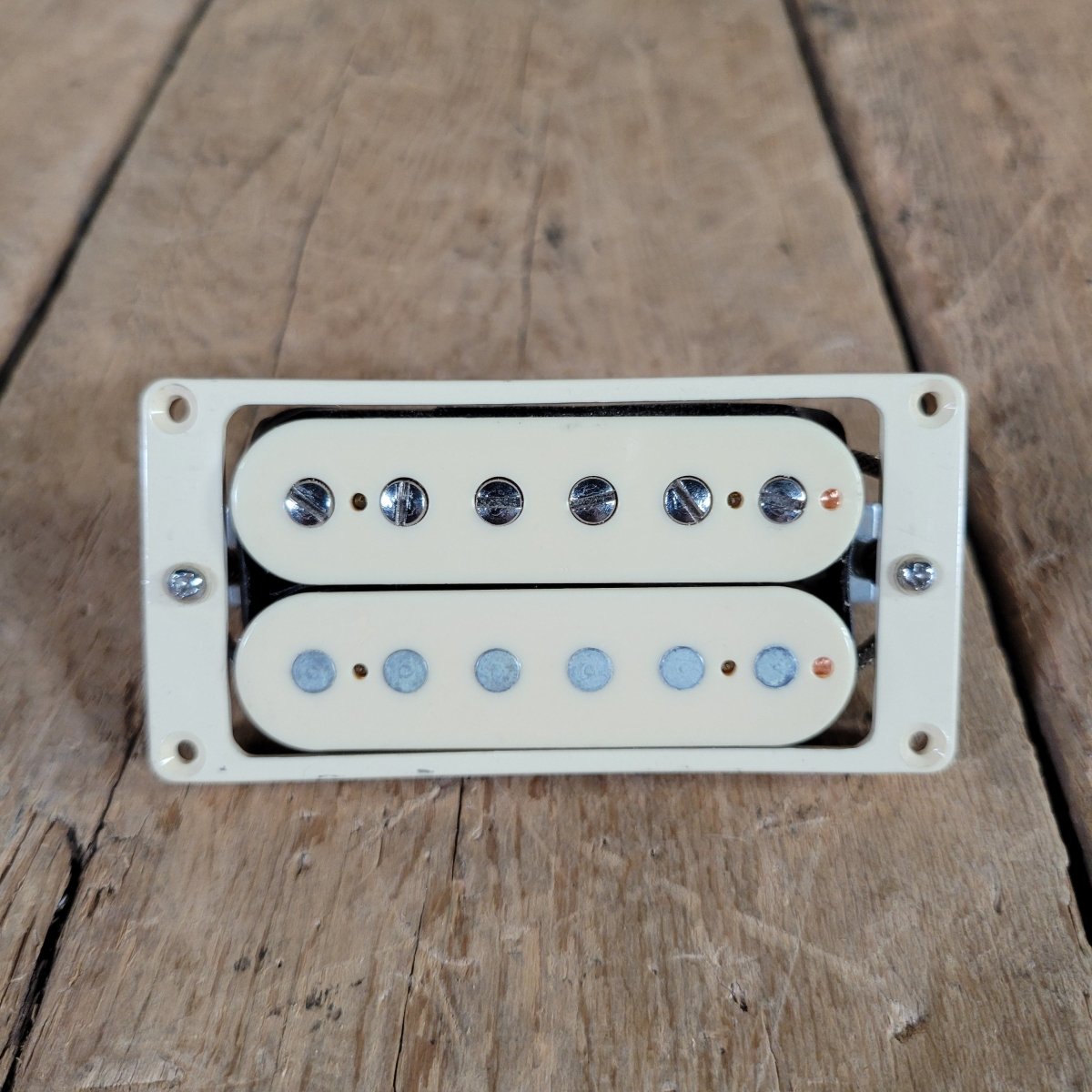 Gibson Shaw NOS Patent Number Humbucker 1980s Double Cream With Ring and Screws - Mahar's Vintage Guitars