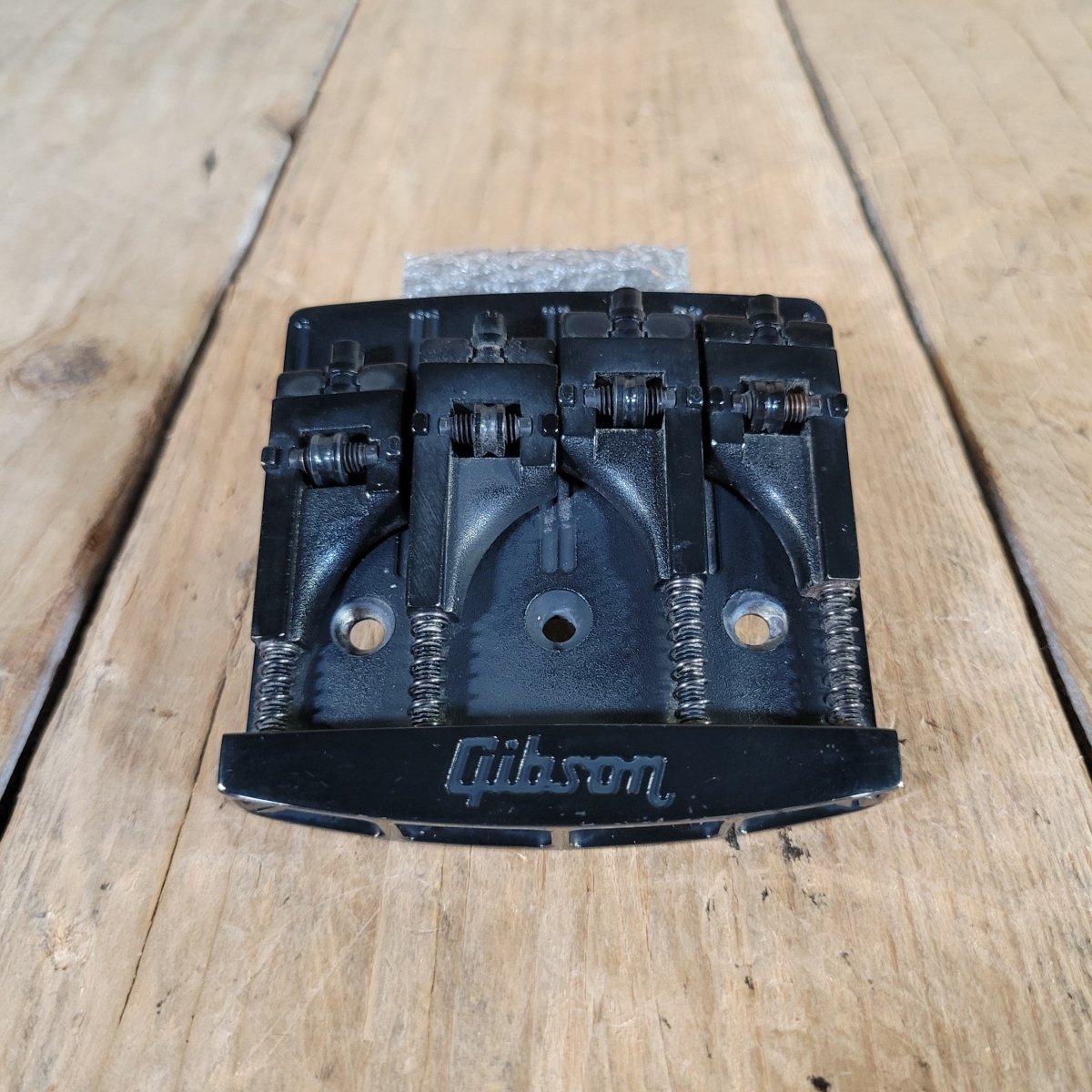 Gibson TRI - 4 Wedge Bass Bridge 4 - String Schaller Black 1980s - Mahar's Vintage Guitars
