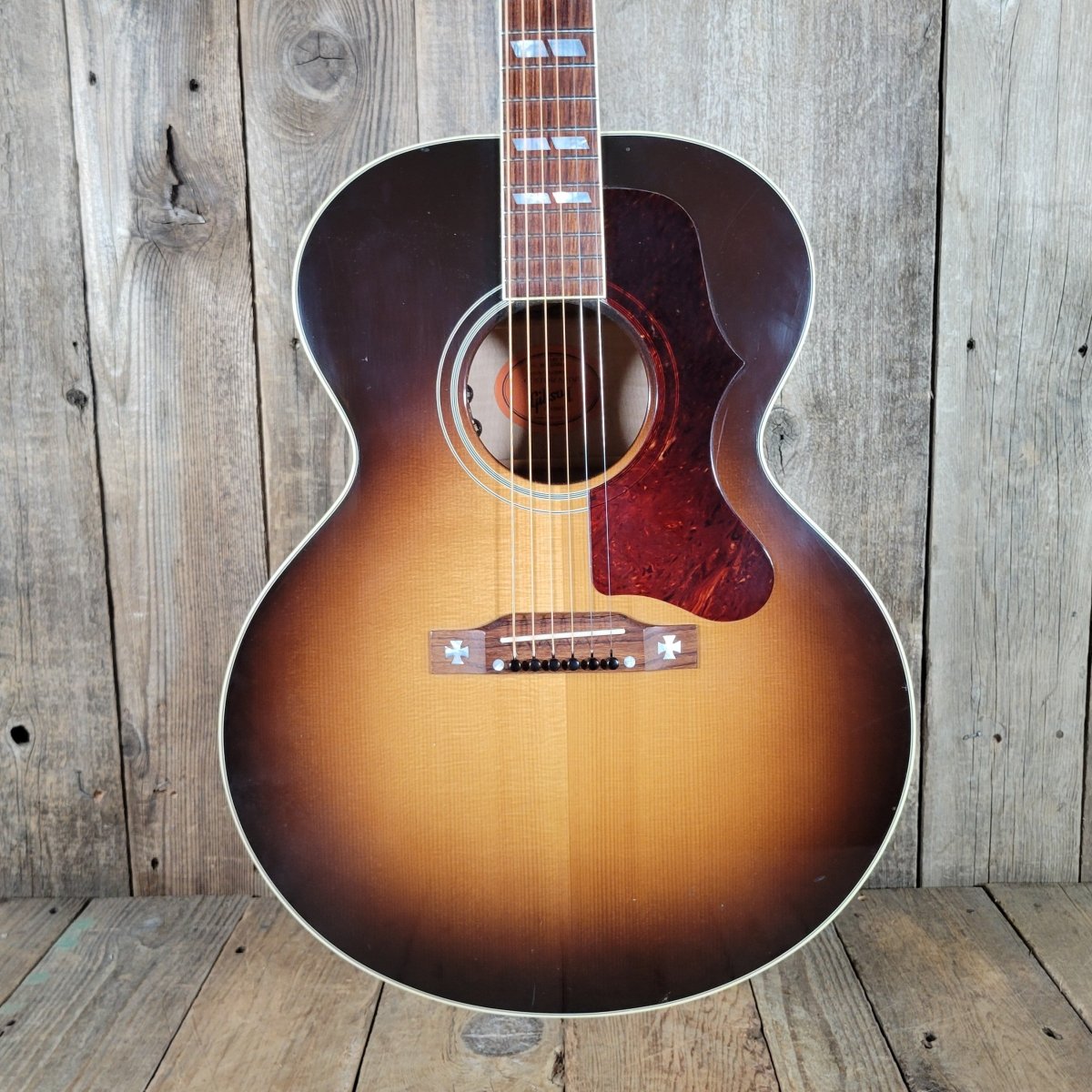Gibson True Vintage J - 185 TV 2014 – Vintage Sunburst, Acoustic Guitar with Case - Mahar's Vintage Guitars