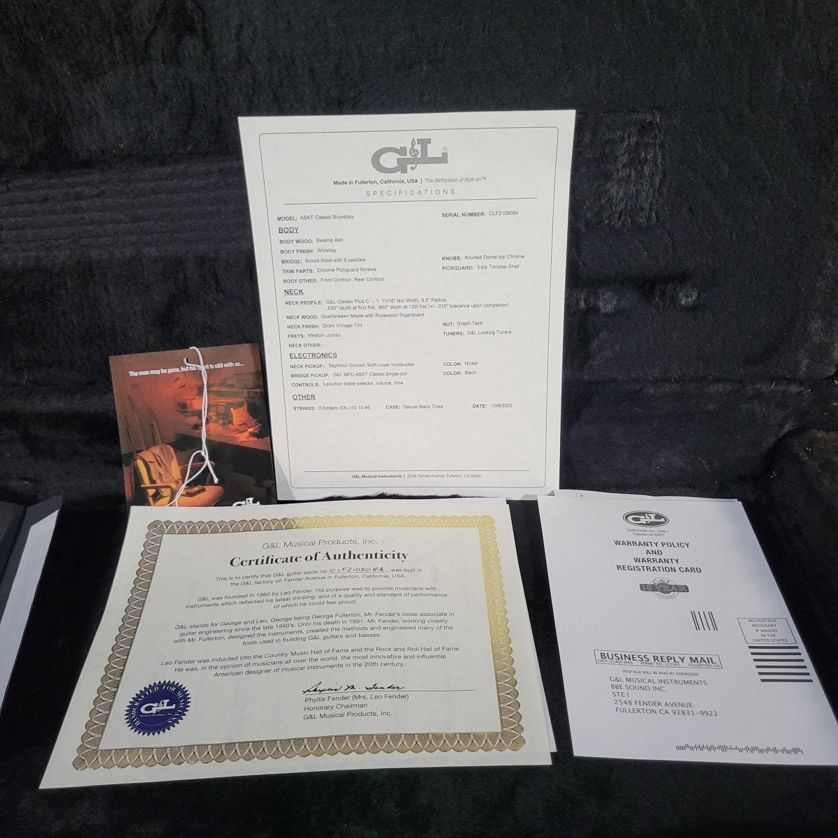 G&L ASAT Classic Bluesboy 2020 Whiskey Finish - Mahar's Vintage Guitars