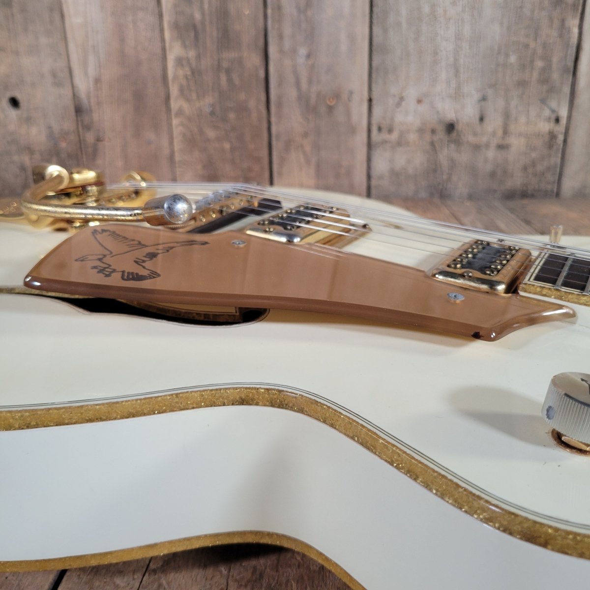 Gretsch 1977 White Falcon 7593 Single Cut All Original w/ case Excellent - Mahar's Vintage Guitars