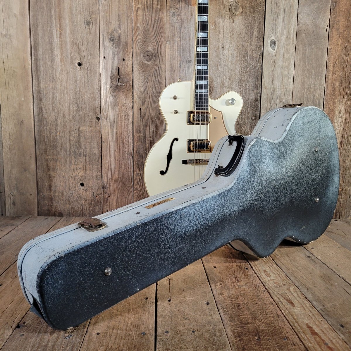 Gretsch 1977 White Falcon 7593 Single Cut All Original w/ case Excellent - Mahar's Vintage Guitars