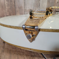 Gretsch 1977 White Falcon 7593 Single Cut All Original w/ case Excellent - Mahar's Vintage Guitars