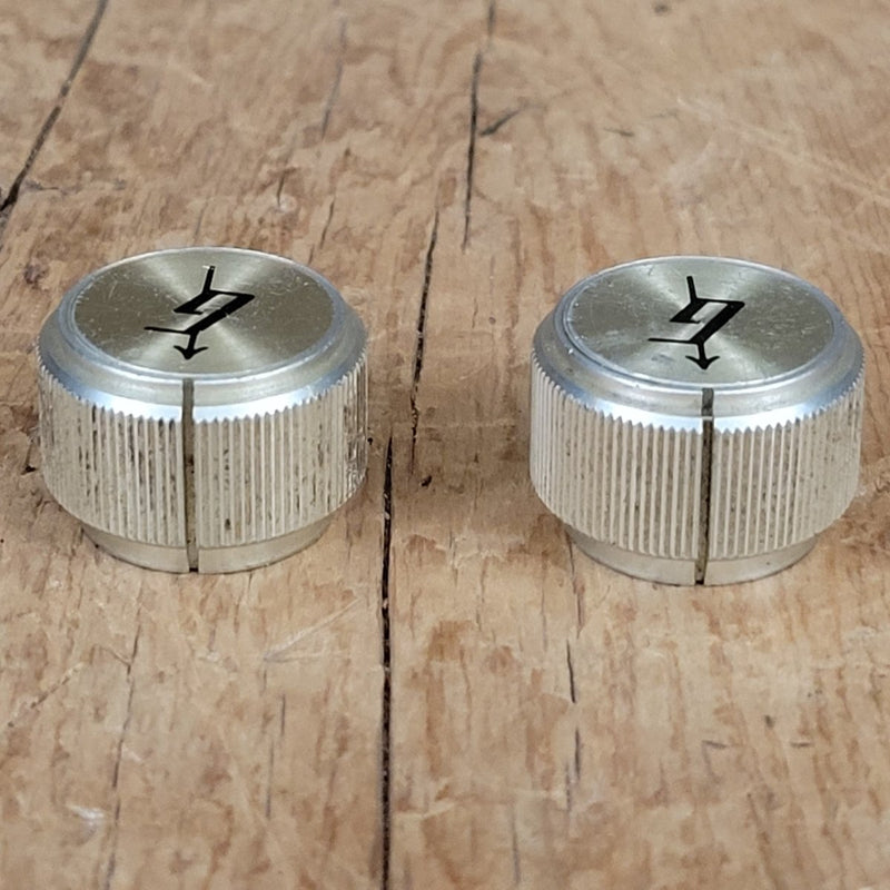 Gretsch Arrow Knobs (2) Gold Aluminum 1960s 1970s - Mahar's Vintage Guitars