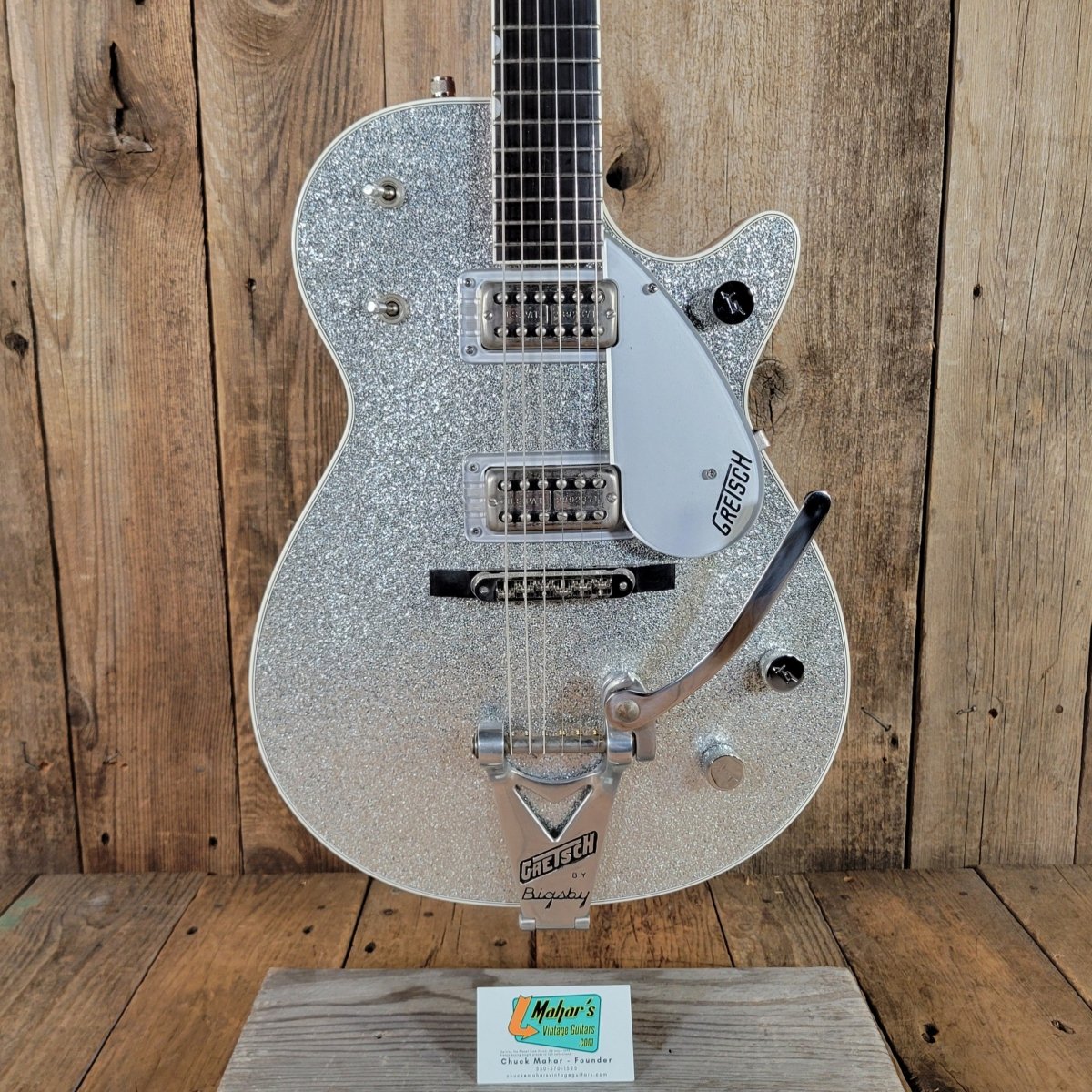 Gretsch Silver Sparkle Jet G6129T 2005 MIJ - Mahar's Vintage Guitars