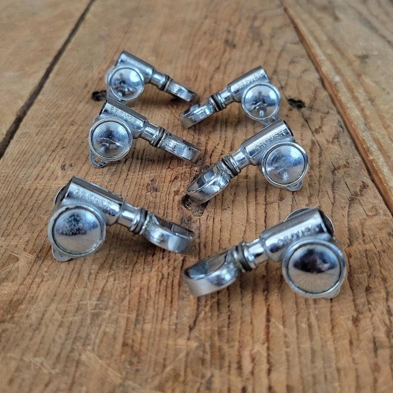 Grover Rotomatic "Milk Bottle" Chrome 3 per side tuners tuning machines 1968 1970s Martin - Mahar's Vintage Guitars