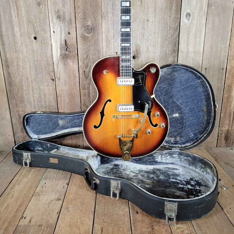 Guild Duane Eddy DE - 500 Deluxe 1962 – Sunburst, DeArmond Dynasonic Pickups, Vintage Hollowbody - Mahar's Vintage Guitars