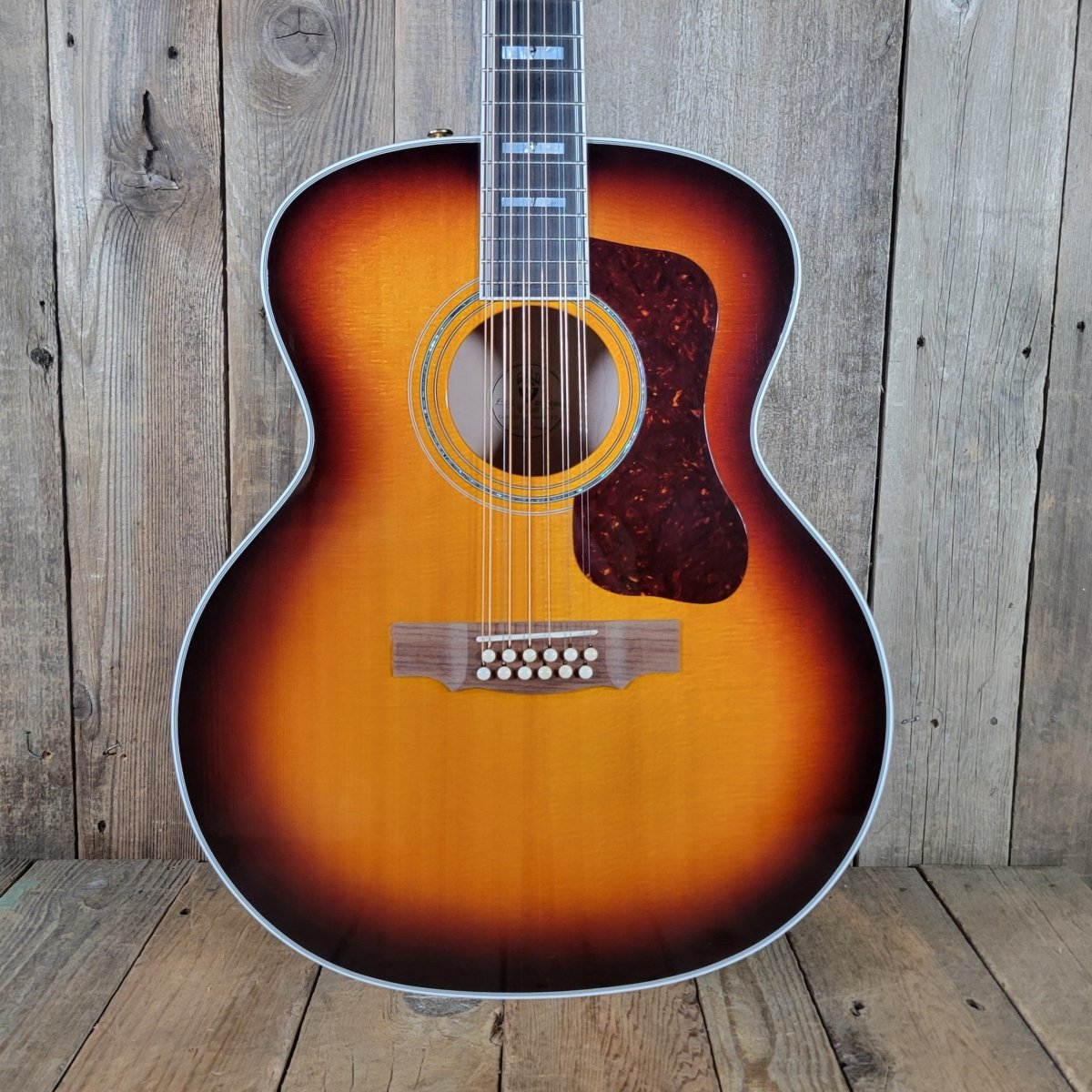 Guild F - 412 Jumbo 12 - String Acoustic Guitar Sunburst 2009 with Original Case - Mahar's Vintage Guitars
