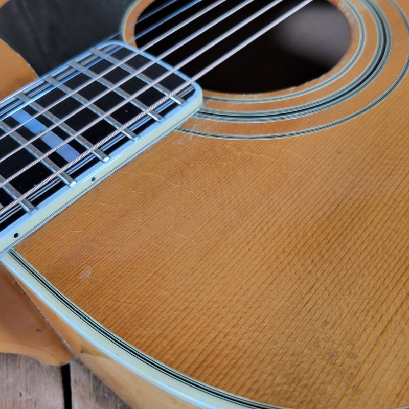 Guild F - 50 BLD Blonde 1976 – Vintage Jumbo Acoustic Guitar with Spruce & Maple Tonewoods - Mahar's Vintage Guitars