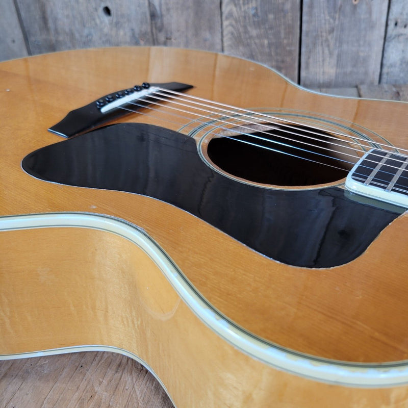 Guild F - 50 BLD Blonde 1976 – Vintage Jumbo Acoustic Guitar with Spruce & Maple Tonewoods - Mahar's Vintage Guitars