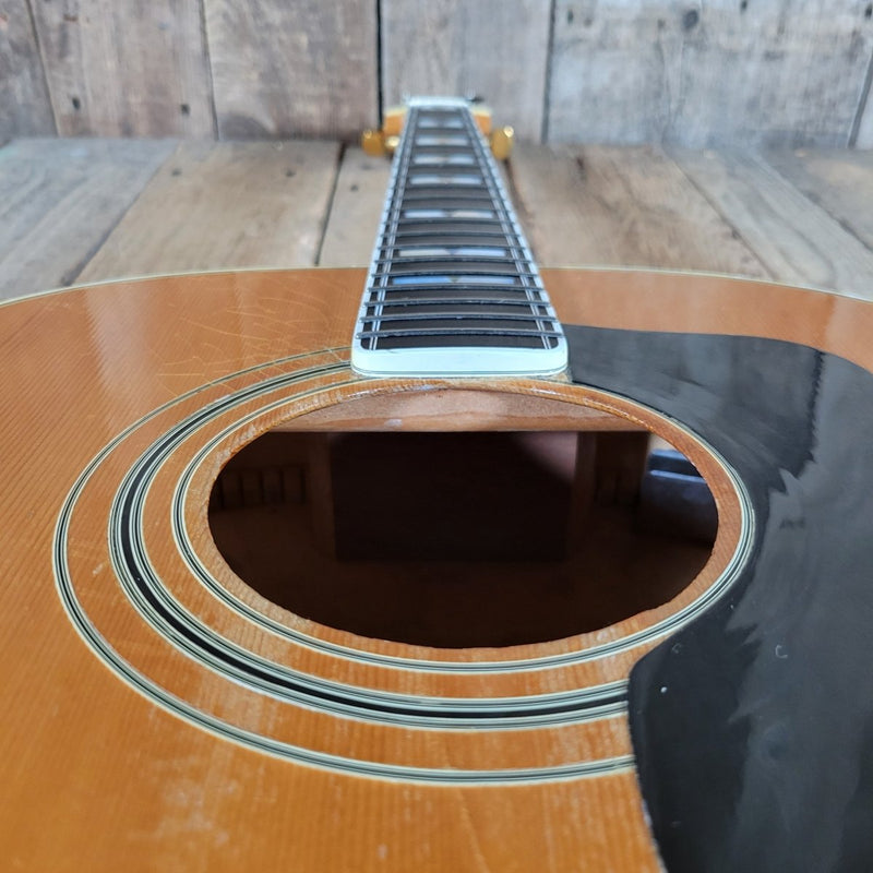 Guild F - 50 BLD Blonde 1976 – Vintage Jumbo Acoustic Guitar with Spruce & Maple Tonewoods - Mahar's Vintage Guitars